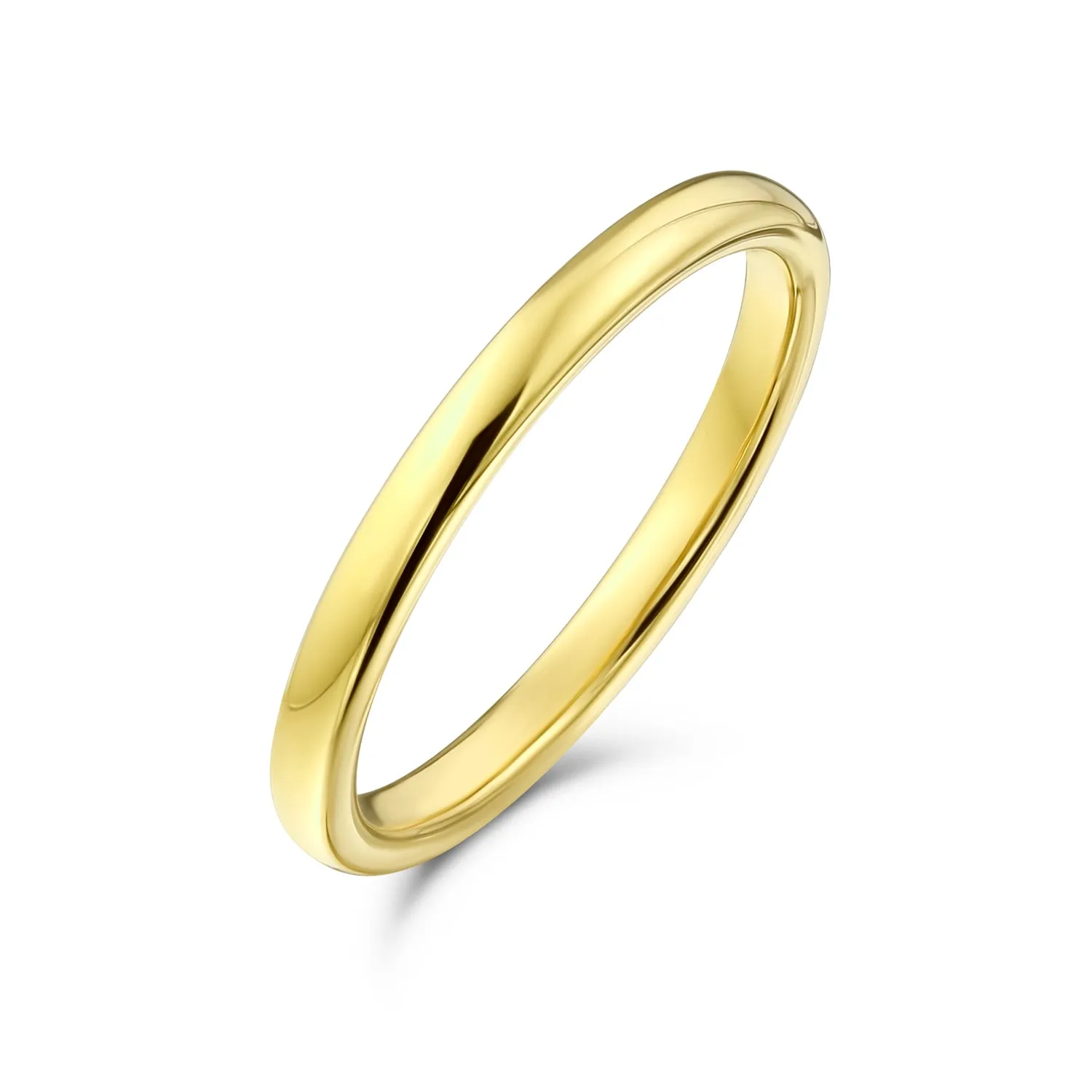 Thin Stackable Minimalist Tungsten Wedding Band Ring for Men - Black Dome Comfort Fit