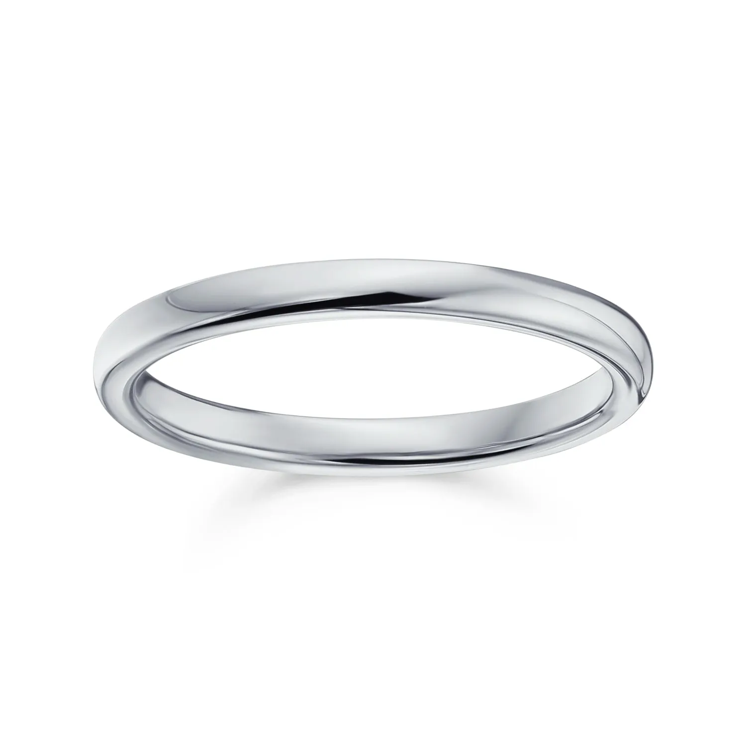 Thin Stackable Minimalist Tungsten Wedding Band Ring for Men - Black Dome Comfort Fit