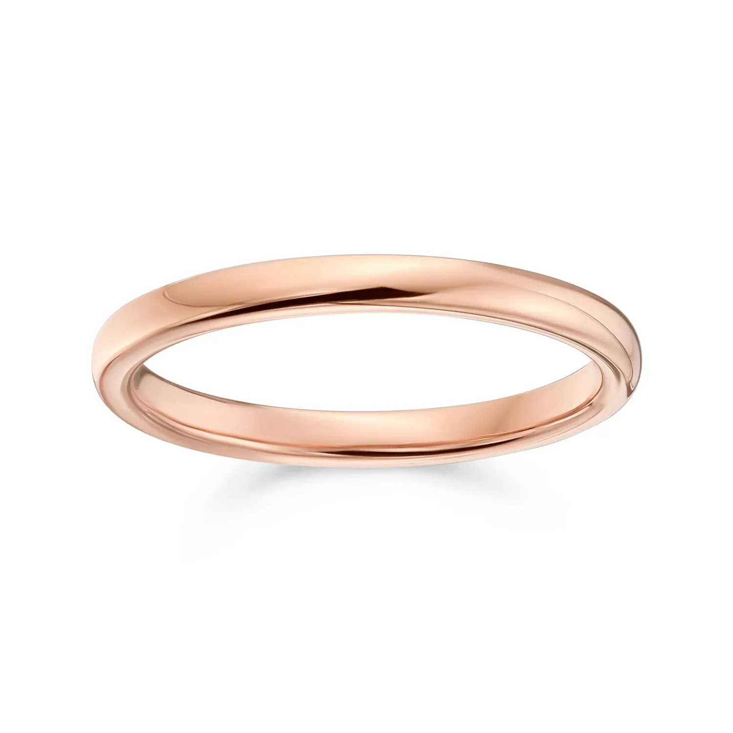 Thin Stackable Minimalist Tungsten Wedding Band Ring for Men - Black Dome Comfort Fit