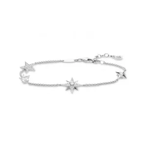 Thomas Sabo White Silver Magic Stars Multiple Star Bracelet A1916-051-14-L19v