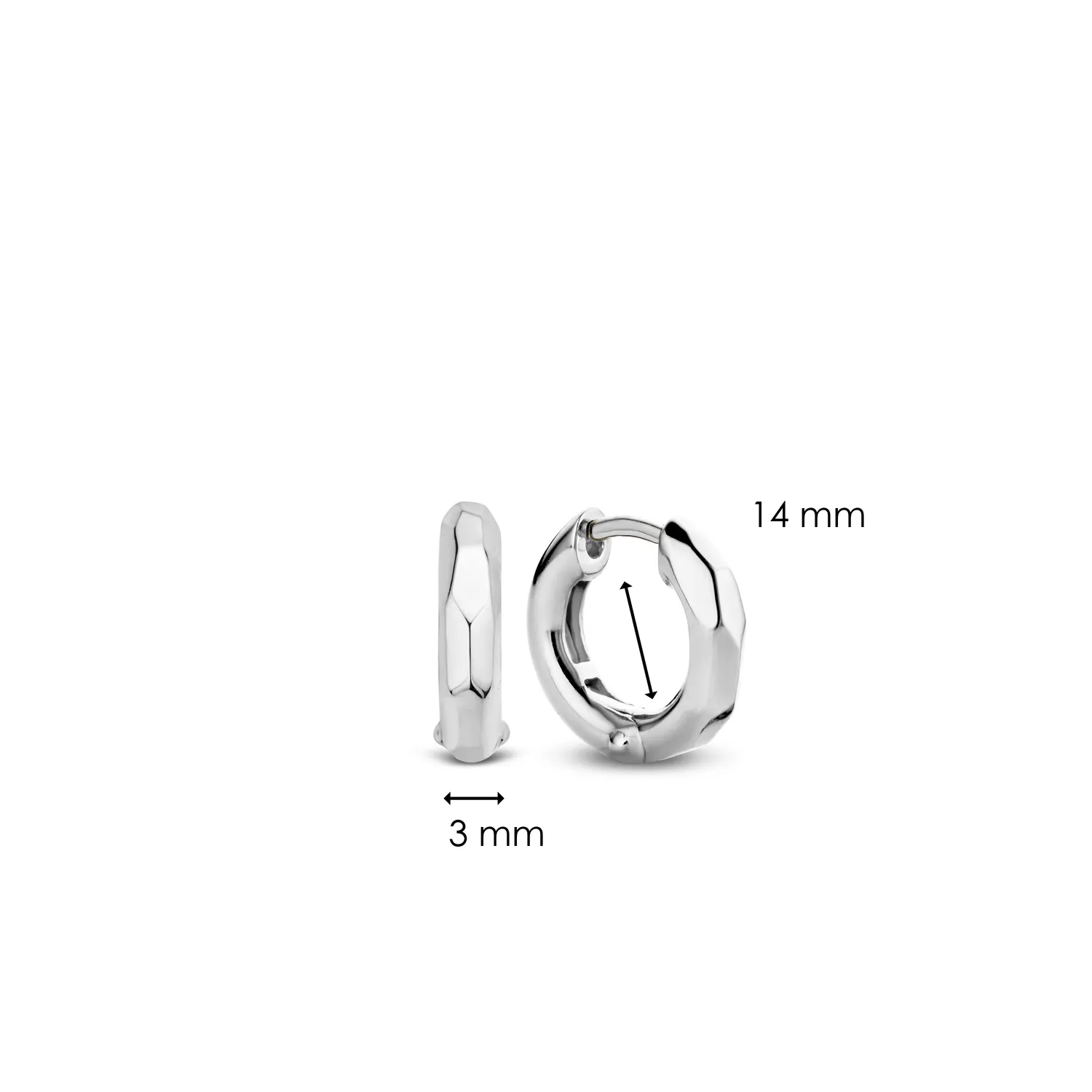 TI SENTO - Milano Faceted Hoop Earrings