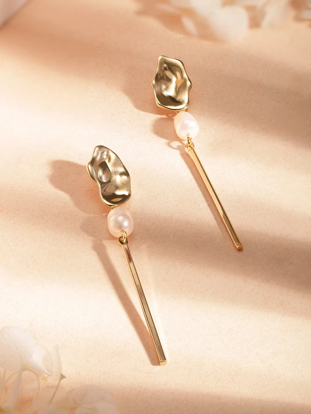 TOKYO TALKIES X Rubans Set Of 2 Gold-Plated Contemporary Earrings