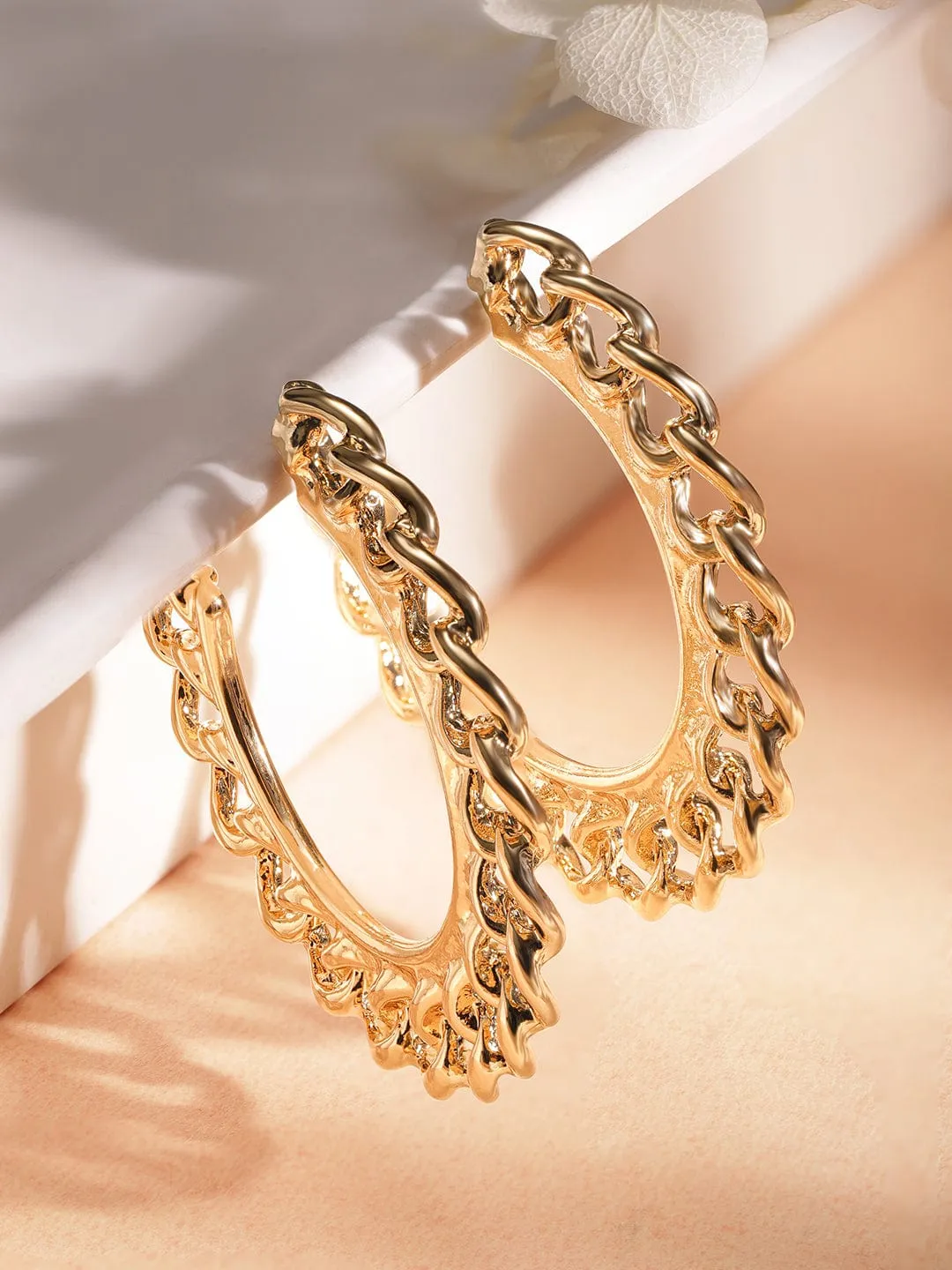 TOKYO TALKIES X Rubans Set Of 2 Gold-Plated Contemporary Earrings