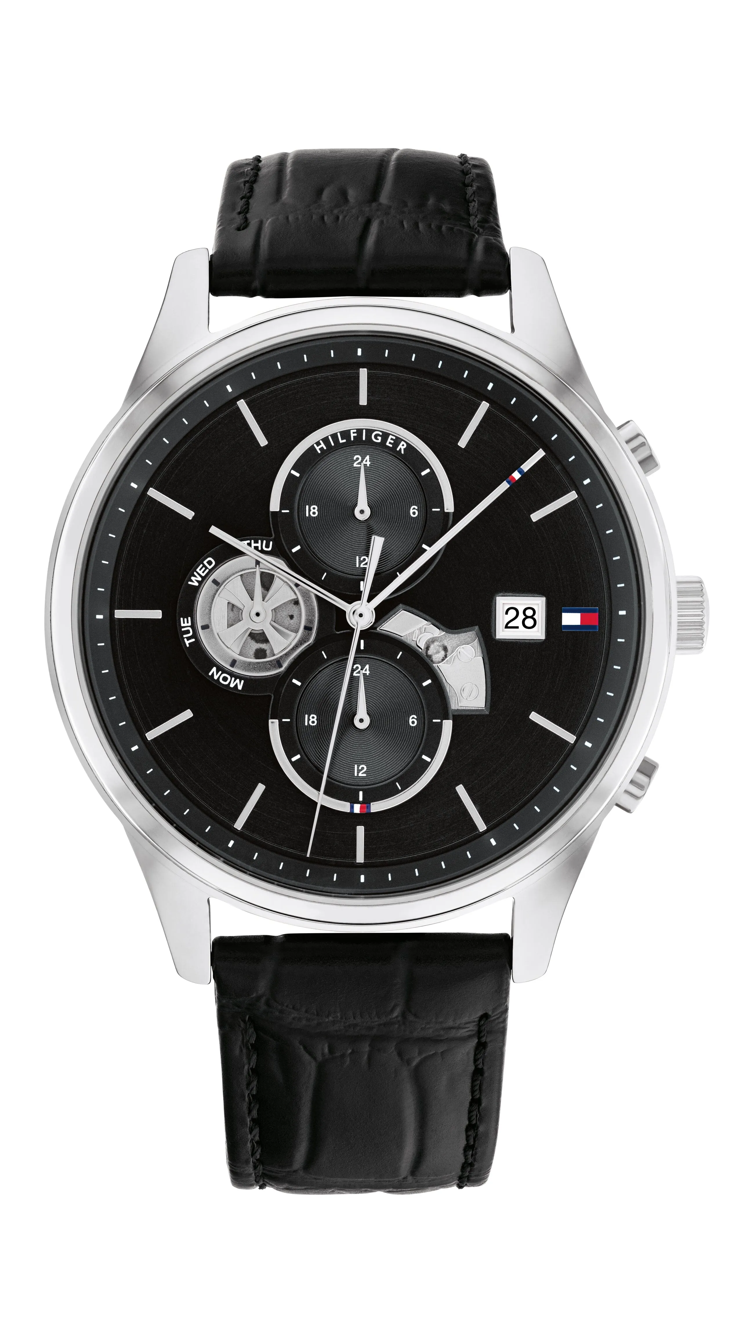 Tommy Hilfiger Weston Black Leather Black Dial Men's Watch 1710502
