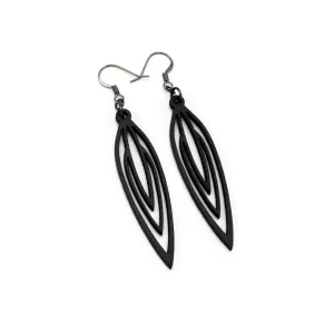 Totem 01 [S] // Leather Earrings - Black