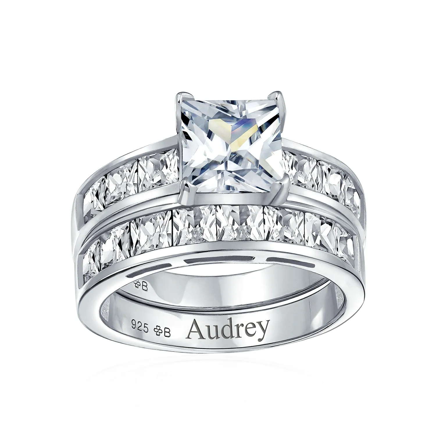 Traditional 2CT Princess Cut Cocktail Statement Ring in Sterling Silver