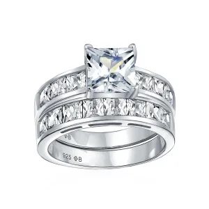 Traditional 2CT Princess Cut Cocktail Statement Ring in Sterling Silver