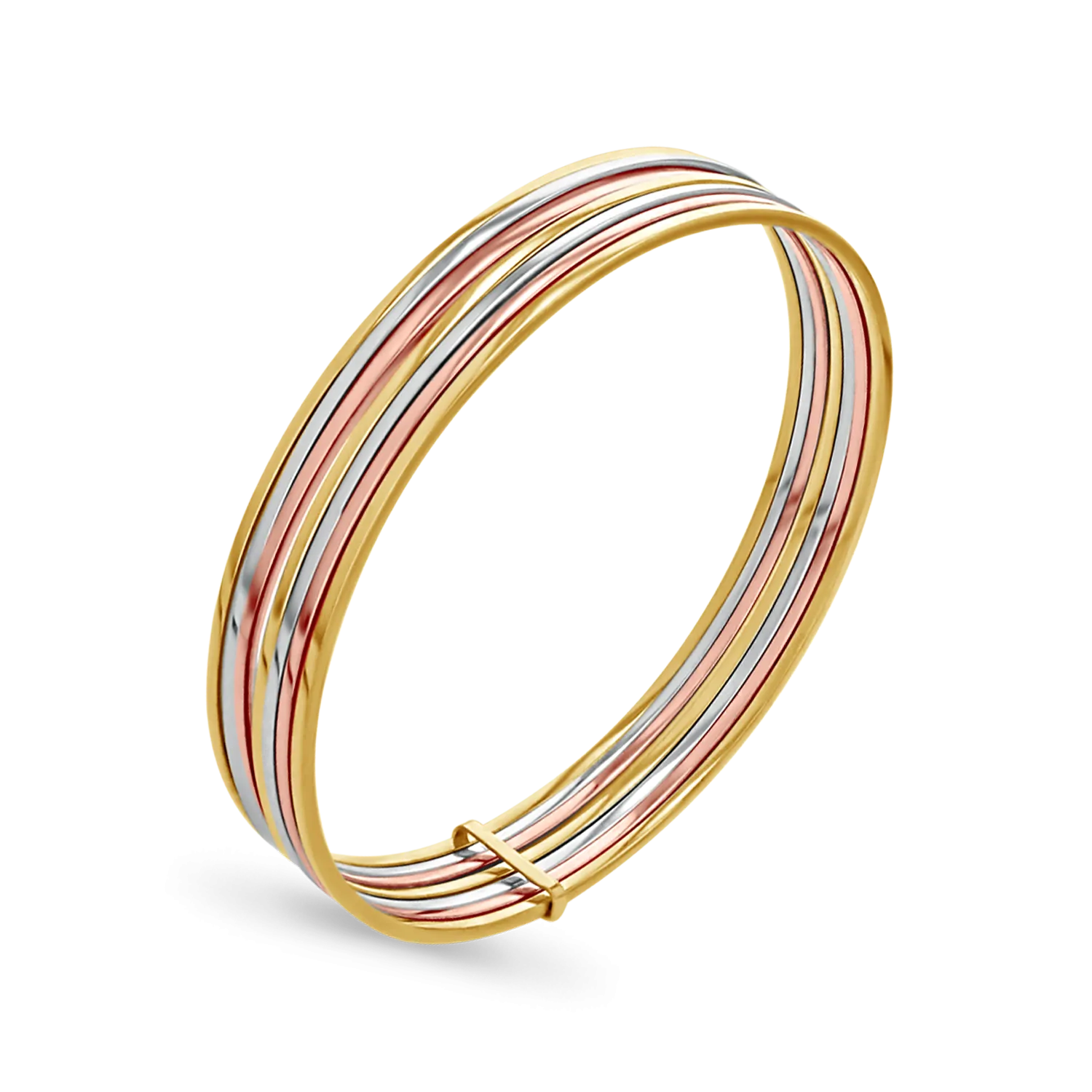 Tricolor Seven Stack Bangle