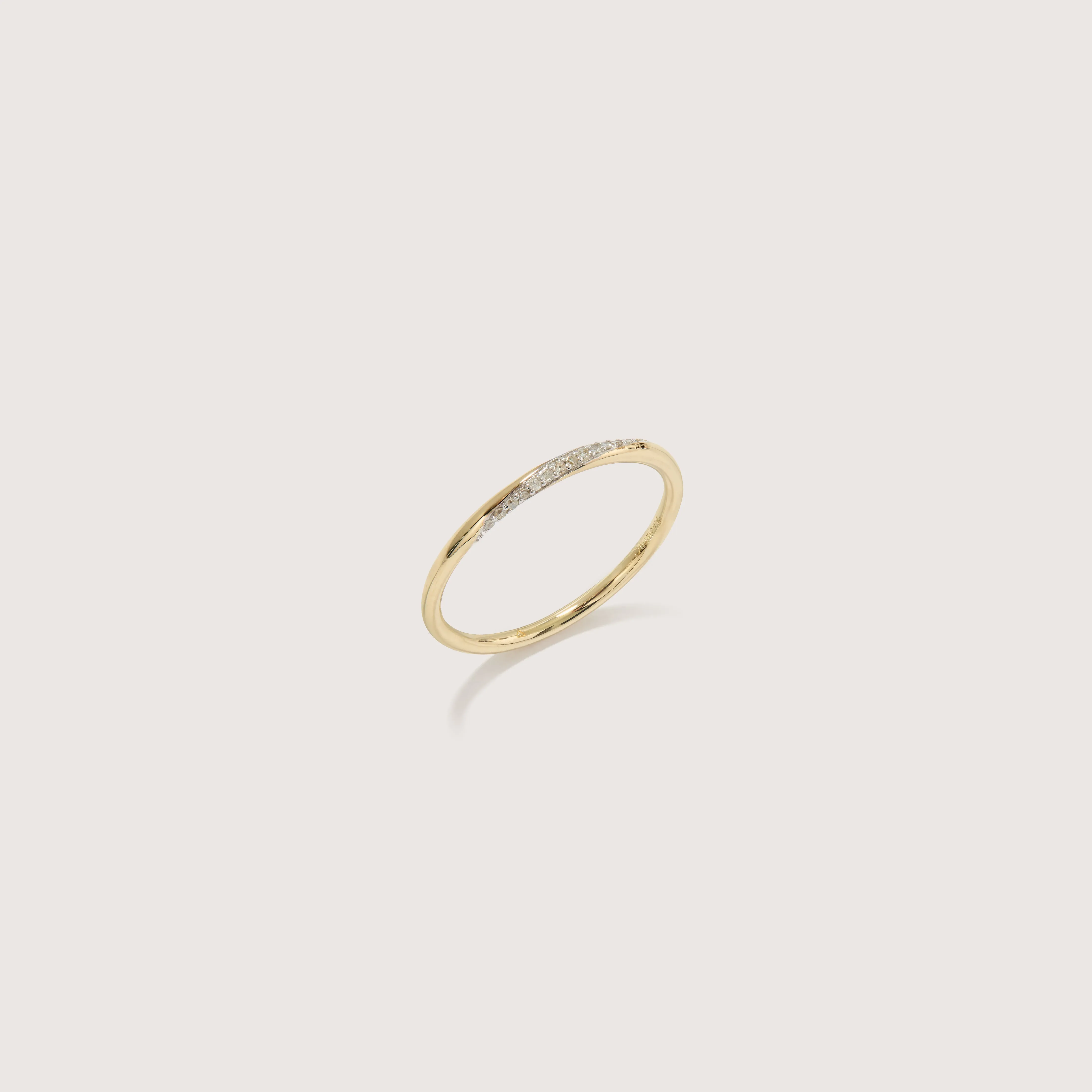 Twisted Diamond Thread Ring