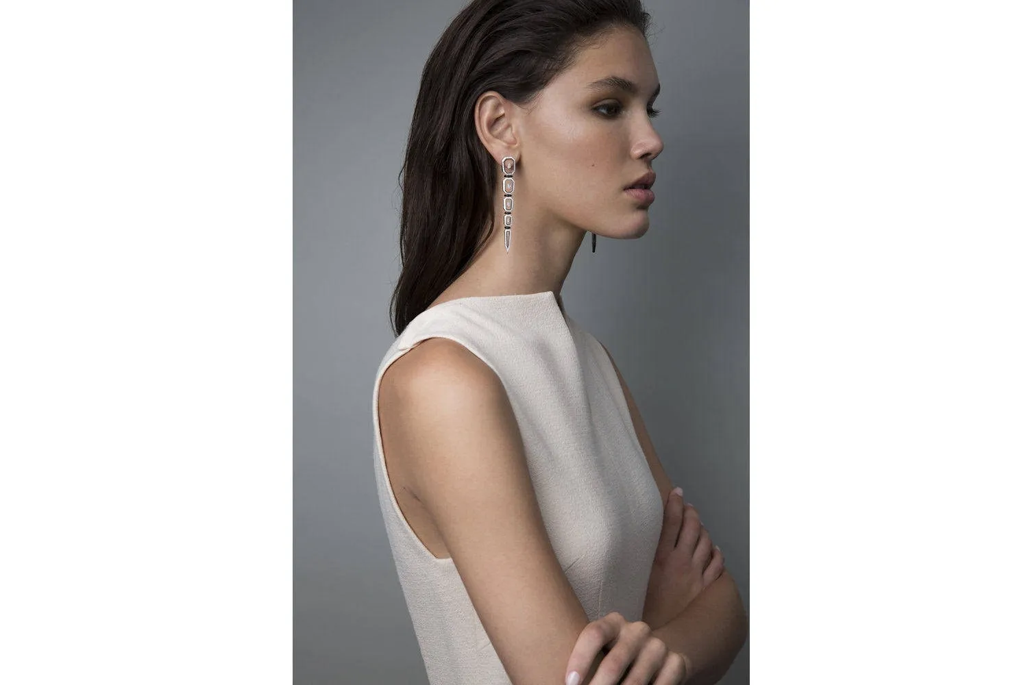 Universe Diamond Long Earrings