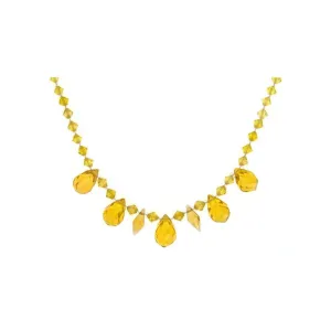 Vintage 1940's Yellow Glass Necklace
