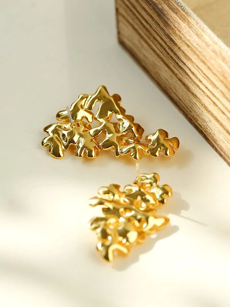 Vintage Flower Pearl Earrings