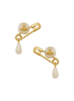 Vivienne Westwood Claude Small Stud Earrings Gold Plated