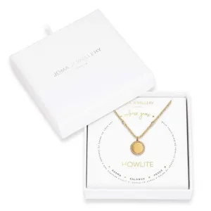 Wellness Gems Gold Howlite 45cm With 5cm Extender Necklace 3851