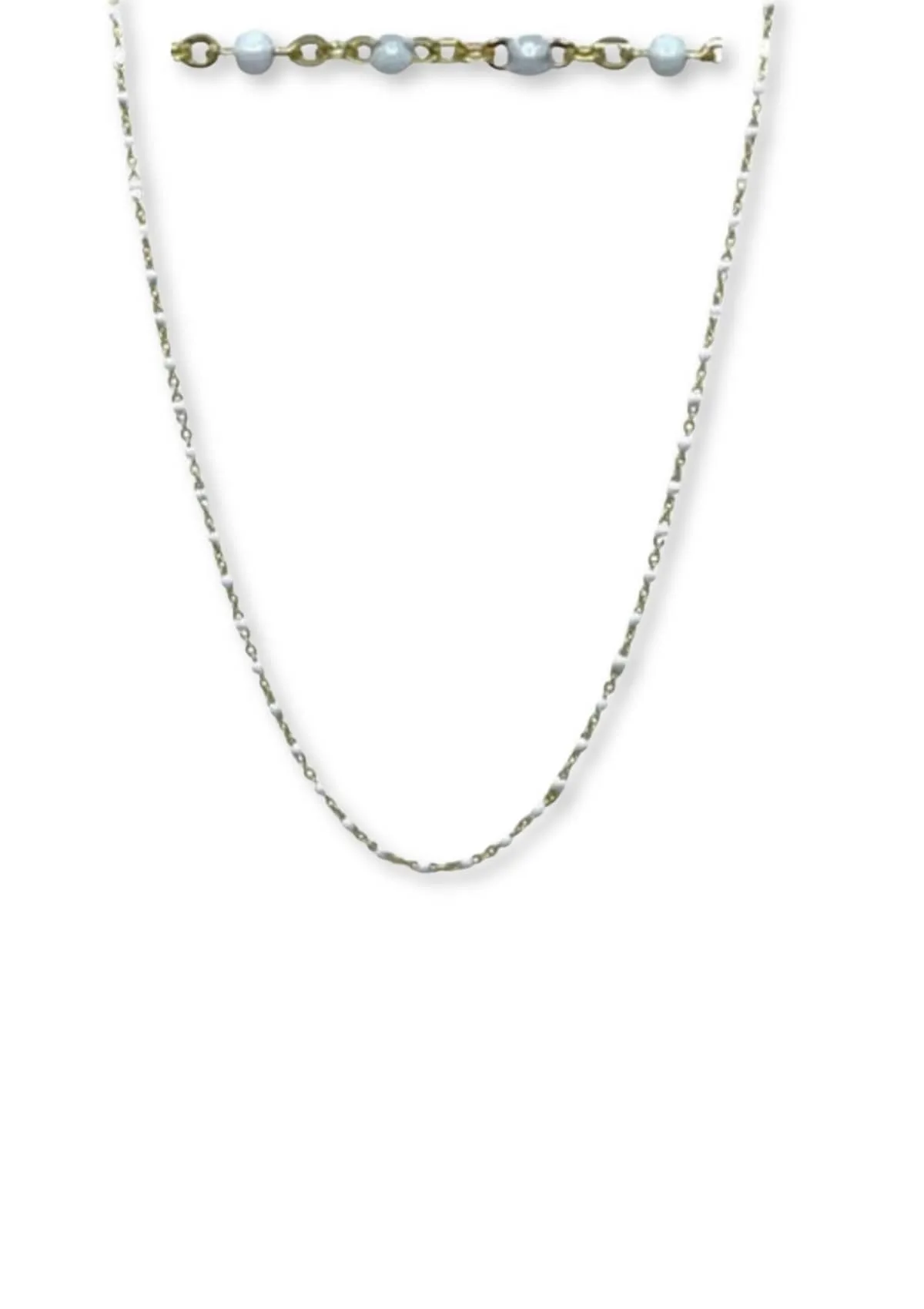 White Howlite Beaded Necklace