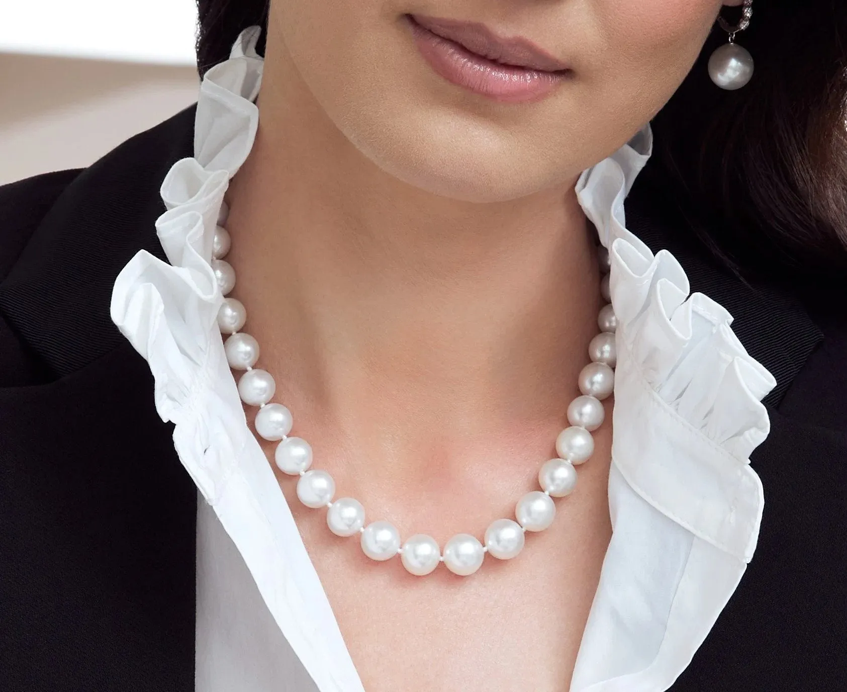 White South Sea Pearl Necklace, 10.0-11.0mm - AAAA Quality