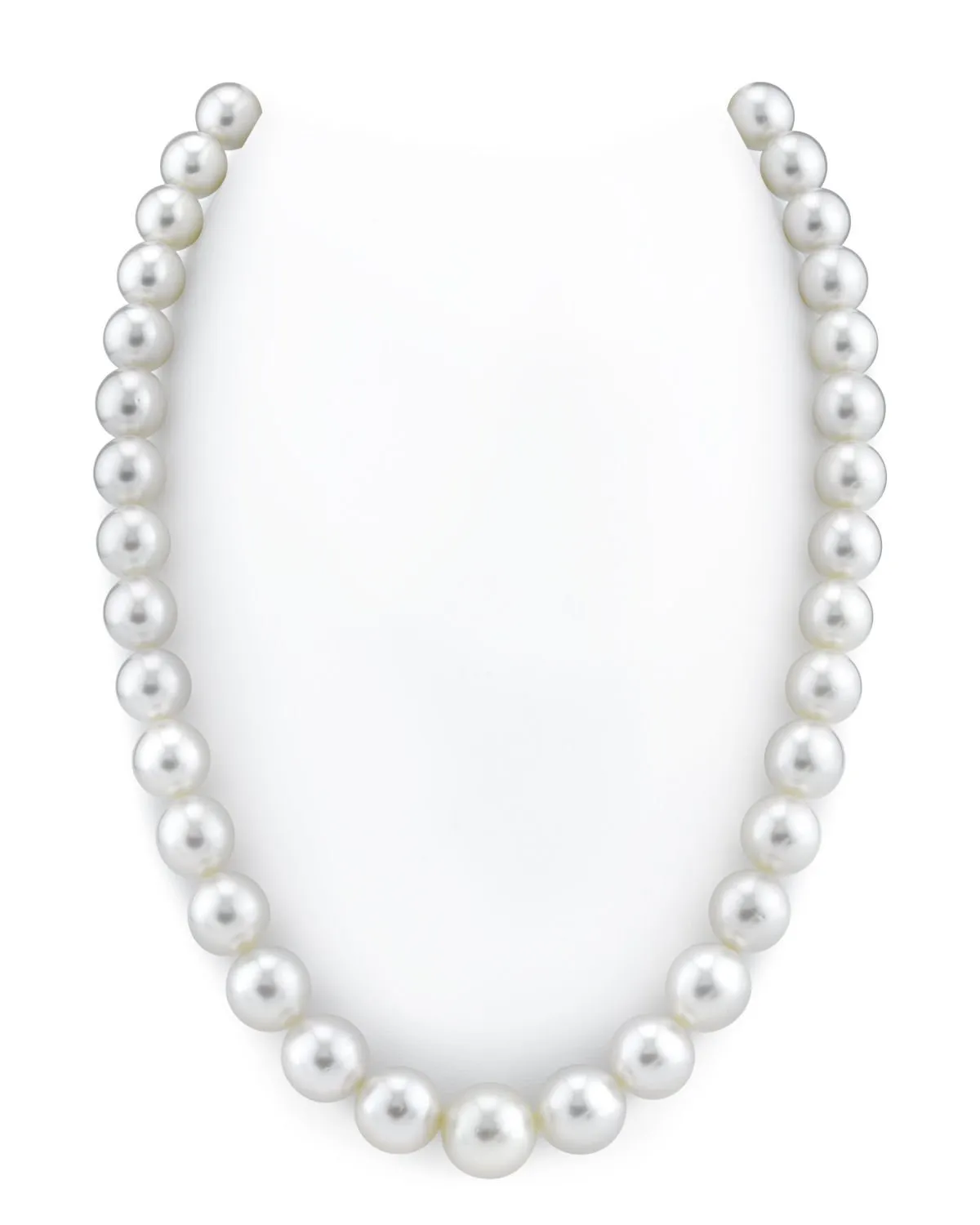 White South Sea Round Pearl Necklace, 10.0-11.9mm - AAA Quality