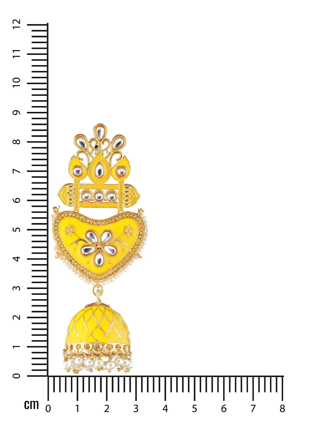 Yellow Contemporary Jhumkas