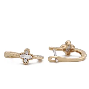 Yellow Gold 14K Fashion Earrings With Diamonds