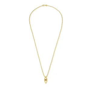 Yellow Gold Mainly Men Reflections Pendant with Black Diamonds