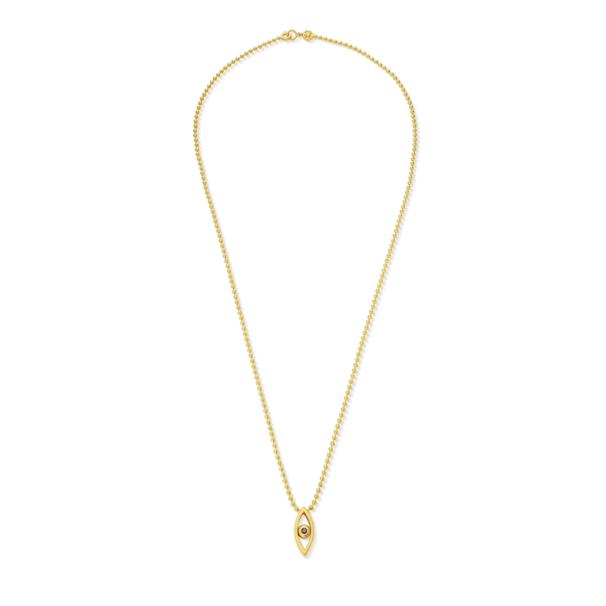 Yellow Gold Mainly Men Reflections Pendant with Black Diamonds