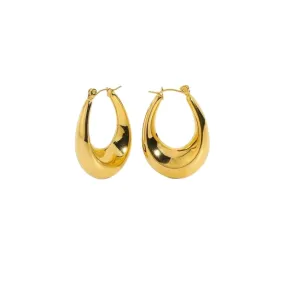 Zora Chunky Oval Hoop Earrings